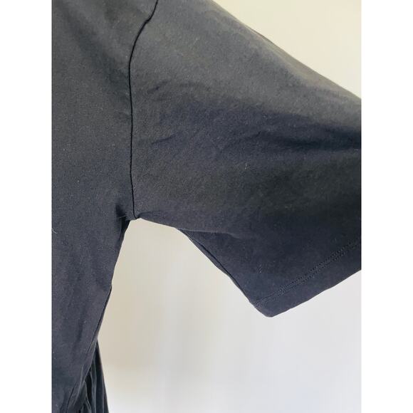 ASOS DESIGN Black Mini Smock Dress Floral Embroidery - Picture 8 of 9